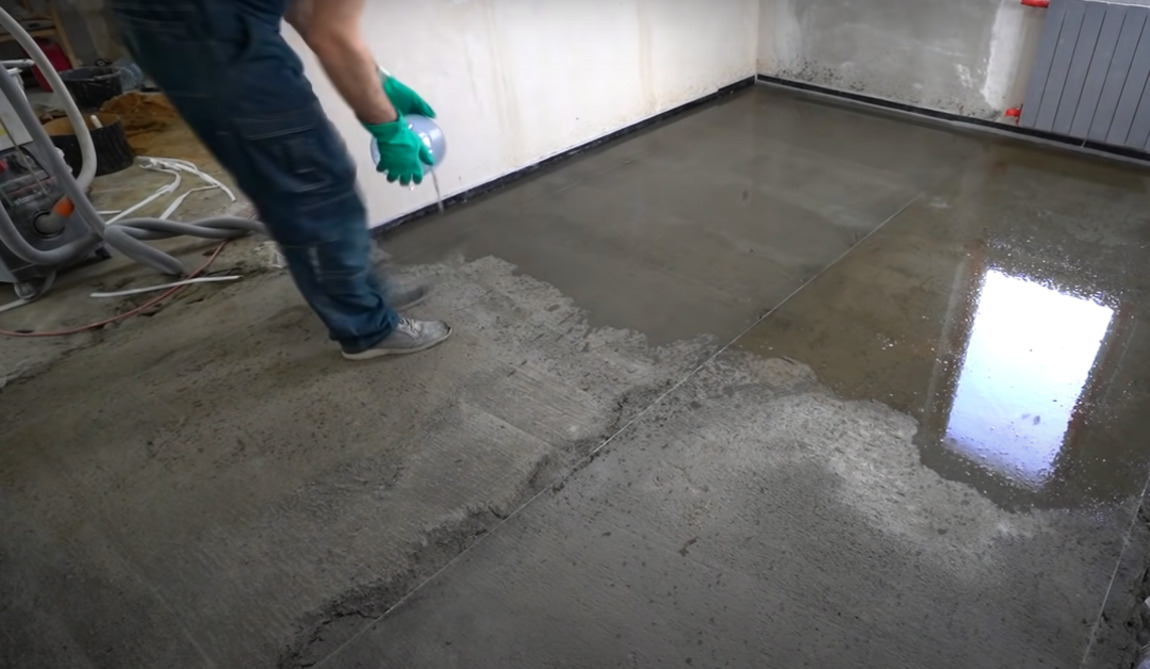 Уход за цементной стяжкой пола